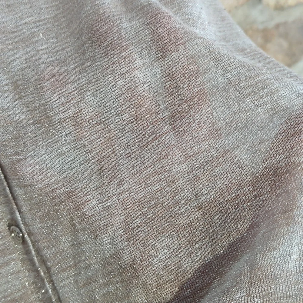 J.Crew silver tan metallic button down cardigan